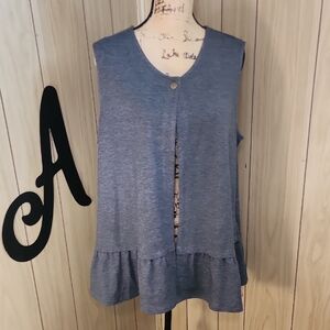 LOGO LOUNGE by Lori Goldstein Drape Front Vest with Pockets